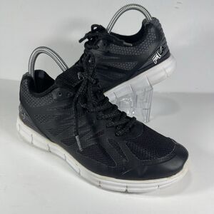 Fila Women’s Memory Foam Running Shoes Black White Size 5.5 3SR21531-052 Sneaker